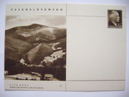 Czechoslovakia 1947 - CDV 87/14 - Beskydy Lysa Hora - Benes 1,20 Kcs - Cartes Postales
