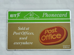United Kingdom-(BTP042)-post Office-gold Card-(43)(40units)(112B91393)(tirage-3.891)(price Cataloge-6.00£-mint) - BT Private Issues