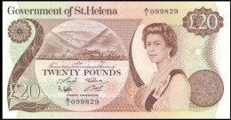 Saint Helena 20 Pounds 1986 P-10a UNC - Saint Helena Island