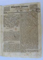 ALLGEMEINE ZEITUNG AUGSBURG GERMANY Year 1840. NEWSPAPER ( Numbers 122 - 182 ) - Autres & Non Classés