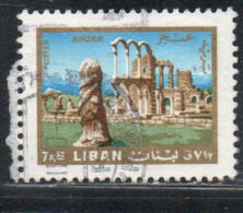 LIBANO LEBANON LIBAN 1966 STATUE AND RUINS TOURISM ANJAR 7.50p USED USATO OBLITERE' - Lebanon