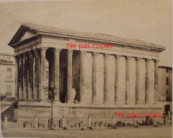 Photo 1890's Maison Carrée Nîmes France Tirage Albuminé Albumen Print Vintage - Oud (voor 1900)