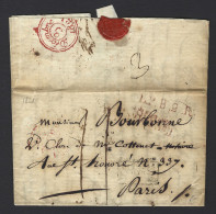 C31 - Belgium - Letter 1821 Brussel To Paris France - Ambulant LPB2R - Ambulanti