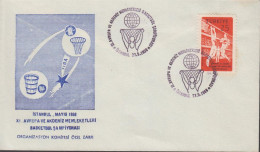 1959. TÜRKIYE. BASKETBALL EM 25 K On FDC Cancelled First Day Of Issue 27.5.1959.. Nice Cache... (Michel 1626) - JF442647 - Briefe U. Dokumente