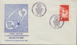 1959. TÜRKIYE. BASKETBALL EM 25 K On FDC Cancelled First Day Of Issue 27.5.1959.. Nice Cache... (Michel 1626) - JF442647 - Storia Postale