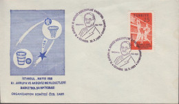 1959. TÜRKIYE. BASKETBALL EM 25 K On FDC Cancelled First Day Of Issue 27.5.1959.. Nice Cache... (Michel 1626) - JF442649 - Storia Postale