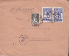 1942. TÜRKIYE. Censored Cover To Sweden With 10 Krs Atatürk + Pair 1 KURUS Charity Stam... (Michel 954+ C 61) - JF442703 - Nuovi