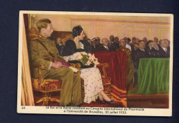 CHROMO PAR COTE D'OR - REINE ASTRID - N°23 - 30 JUIL1935 - LE ROI ET LA REINE AU CONGRES DE PHARMACIE À BRUXELLES - Côte D'Or