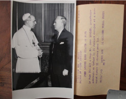 Photo 1949 Pape Pie XII Recevant Secrétaire Etat USA John Snyder Tirage Print Vintage Photographie Associated Press - Personalità