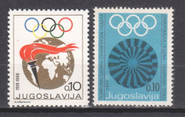 Yugoslavia 1969-1971 Zwangszuschlagsmarken Mi 37A + 41 MNH OLYMPIC WEEK - Charity Issues