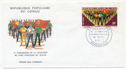 Rep Pop Du CONGO - FDC - 2eme Anniversaire De La Fondation Du Parti Congolais Du Travail - Brazzaville - 31 Dec 1971 - FDC