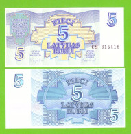 LATVIA 5 RUBLI 1992 P-37  UNC - Lettonia