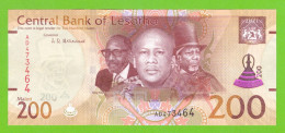 LESOTHO 200 MALOTI 2021 P-W30  UNC - Lesotho