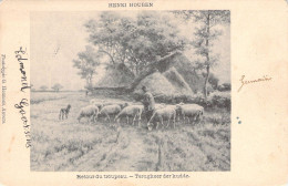 ART - PEINTURE - HENRI HOUBEN - Retour Du Troupeau - Berger- Carte Postale Ancienne - Malerei & Gemälde