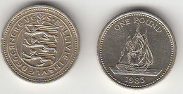 Guernsey One Pound £1 Coin Circulated Dated 1983 - Guernesey