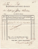 Pränumerations-Conto Zeitungswesen Aus Dem Jahr 1837 Von Waiblingen - 1800 – 1899