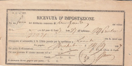 Italien Vorphilatelie Post-Einlieferungsschein Aus Dem Jahr 1857 - Sin Clasificación
