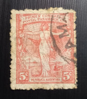 Argentine 1921  The First Pan American Postal Congress, Inscription "REPUBLICA ARGENTINA - Usati