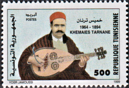 1999-Tunisie/Y&T 1382 Tunisiens Célébres- Ternane - 1V- MNH*** - Musique