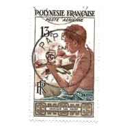 Oblitération Centrale "Papeete" Sur Graveur Sur Nacre.Petit Pli De Coin. - Used Stamps