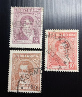 Argentine 1935 Mariano Morenbo - 1.octobre - Lot 3 Timbres Oblitérés - Oblitérés