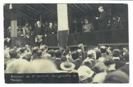 Tamines  Sambreville   CARTE PHOTO  Discours De Mr Duculot  Bourgmestre De Tamines  + Vue Générale De La Tribune - Sambreville