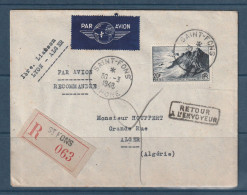 France - YT N° 764 - Première Liaison Aérienne Lyon Alger Par  Avion De Saint Fons ( Rhône ) - 1948 - 1960-.... Lettres & Documents