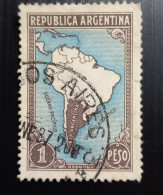 Argentine 1936 - Definitive Issues - Agriculture Cartes   Agriculture/With Borders 1 Peso  Oblitéré - Gebruikt