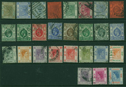 HONG KONG 1864-1960 27 Mainly Sound Used Stamps From QV To QE2  One Used In Shanghai. China - Collections, Lots & Séries