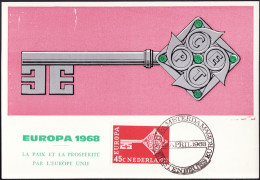 Europa CEPT 1968 Pays Bas - Netherlands - Niederlande CM Y&T N°872 - Michel N°MK900 - 45c EUROPA - 1968