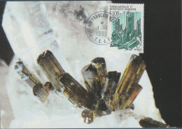 TAAF N° 235 MINERAUX SUR CARTE MAXIMUM - FDC