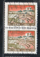 LIBANO LEBANON LIBAN 1966 AIR POST MAIL AIRMAIL AMPHITHEATER JUBAYL BYBLOS TOURISM 20p USED USATO OBLITERE' - Lebanon