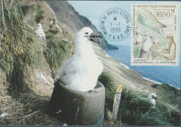 TAAF N° 243 OISEAUX SUR CARTE MAXIMUM - FDC