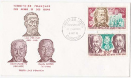 Afars Et Issas 1972 FDC Premier Jour Pasteur, Calmette Et Guérin (1) - Lettres & Documents