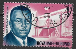Burundi 1963. Scott #B5 (U) Prince Louis Rwagasore And Stadium - Gebruikt