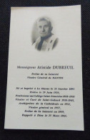 44 NANTES - AVIS DE DECES - MONSEIGNEUR ARISTIDE DUBREUIL- PRELAT DE SA SAINTETE - VICAIRE GENERAL DE NANTES - Obituary Notices