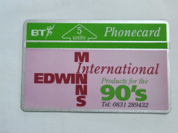 United Kingdom-(BTP051)-EDWIN MINNS NO1(pink)-(61)(5units)-(11201506)(tirage-500)(price Cataloge-15.00£-mint) - BT Emissions Privées