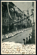 CV3988 SVIZZERA ARGOVIA LENZBURG Festa Della Gioventù, FP, Viaggiata 1901 Per Nembro (Italia), Ottime Condizioni - Lenzburg