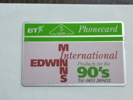 United Kingdom-(BTP051A)-EDWIN MINNS NO1(pink)-(63)(5units)-(132H42352)(tirage-3.451)(price Cataloge-5.00£-mint) - BT Private Issues