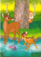 DISNEY - BAMBI Sa Mère Et Un Nain - Carte Postale Ancienne - Autres & Non Classés