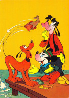 DISNEY - Dingo Mickey Et Pluto à La Pêche  - Carte Postale Ancienne - Altri & Non Classificati