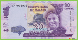 Voyo MALAWI 20 Kwacha 2014 P63a B158a AR UNC Education - Malawi