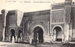 AFRIQUE - MAROC - MEKNES - Porte Bab Mansour El Alluj - LL - Carte Postale Ancienne - Meknes