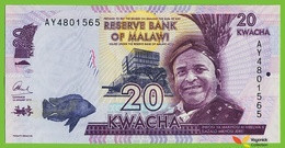 Voyo MALAWI 20 Kwacha 2015 P63b B158b AY UNC Education - Malawi