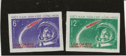 VIET - NAM DU NORD - N° 228 ET 229 NON DENTELES  NEUF TTB -COSMOS GAGARINE - Vietnam