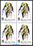 Ref. BR-1187-Q BRAZIL 1971 - MADONNA AND CHILD,MI# 1281, BLOCK MNH, MOTHER'S DAY 4V Sc# 1187 - Giorno Della Mamma