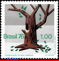 Ref. BR-1474 BRAZIL 1976 - PROTECTION OF THEENVIRONMENT, DEAD TREE, MI# 1559, MNH, NATURE 1V Sc# 1474 - Protection De L'environnement & Climat