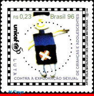 Ref. BR-2575 BRAZIL 1996 - UNICEF, AGAINST SEXUALEXPLOITATION, MI# 2692, MNH, UNITED NATIONS 1V Sc# 2575 - UNICEF