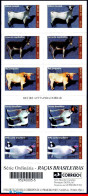 Ref. BR-2702A BRAZIL 1998 - BRAZILIAN RACES,CATS,CATTLE,DOGS,MI#2917-21,BOOKLET MNH, ANIMALS, FAUNA 10V Sc# 2698-2702 - Koeien