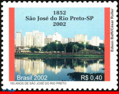 Ref. BR-2838 BRAZIL 2002 - SAO JOSE DO RIO PRETO -SP, 150 YEARS, MI# 3224, MNH, CITIES 1V Sc# 2838 - Neufs